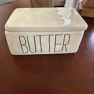 Mud Pie Bistro Butter Set, Dish assembled 3" x 6" x 4"